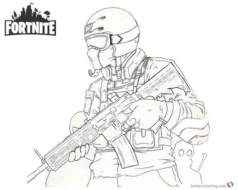 fortnite coloring pages fanart character drawing  printable