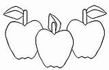 Apples Apple Coloring Three Clipart Color Pages Drawing Clip Kids Clipartbest Fruits Getdrawings sketch template