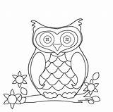 Owl Coloring Clipart sketch template