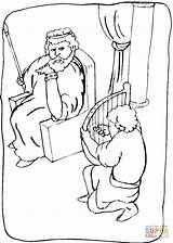 Saul Harp Spares Goliath Bijbel Becomes Jealous Kleurplaten Koning Gratis Werkjes Neocoloring sketch template