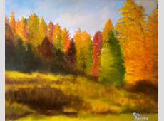 to Autumn landscape original acrylic on canvas painting. on Etsy