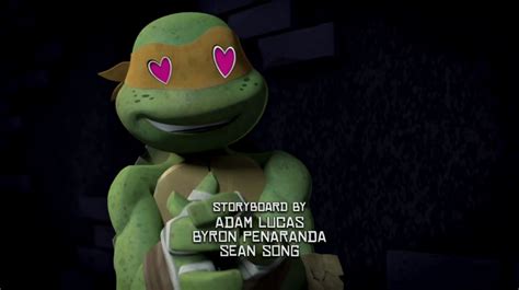 Image Mikey Heart Eyes Leatherhead Png Tmntpedia