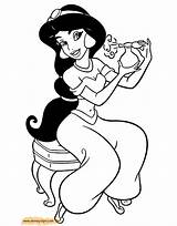 Jasmine Coloring Aladdin Pages Perfume Disneyclips sketch template