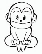 Monkey Outline Simple Template Clipart Clip Templates sketch template