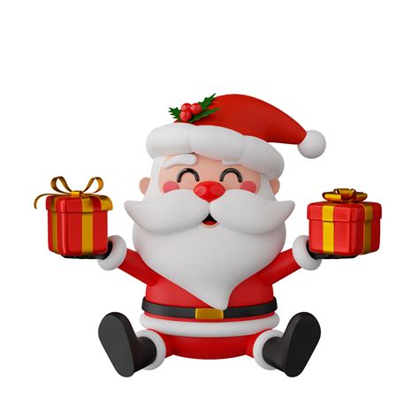 santa claus isolated  render  png