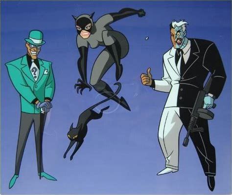 The Riddler Catwoman Two Face Gotham Villains Batman Artwork