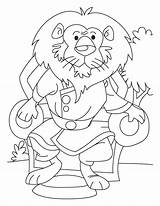 King Jungle Coloring Pages Cheetah Baby Lion Popular sketch template