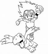 Digimon Coloring Printable Pages Kids sketch template