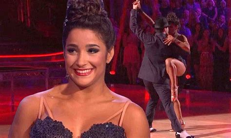 dancing with the stars 2013 aly raisman red faced after being forced to sex up her tango