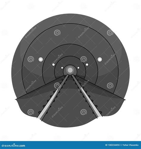 tunnel single icon  monochrome styletunnel vector symbol stock