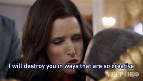 threatening selina meyer by veep hbo find and share on giphy
