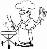 Coloring Pages July 4th Bbq Parade Independence Fourth Apron Chef Getdrawings Related Posts sketch template