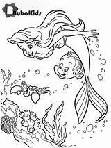 Mermaid Coloring Pages Ariel Little Color Princess Print Drawing Flounder Cartoon Disney Sofia Book Bubakids Sheet Girls Sheets Google Printables sketch template