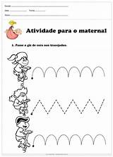 Maternal Tracejado Giz Cera Passe Tarefas Educação Coordenação Motora Lereaprender Crianças Ler Alfabetização Alfabeto Pasta sketch template