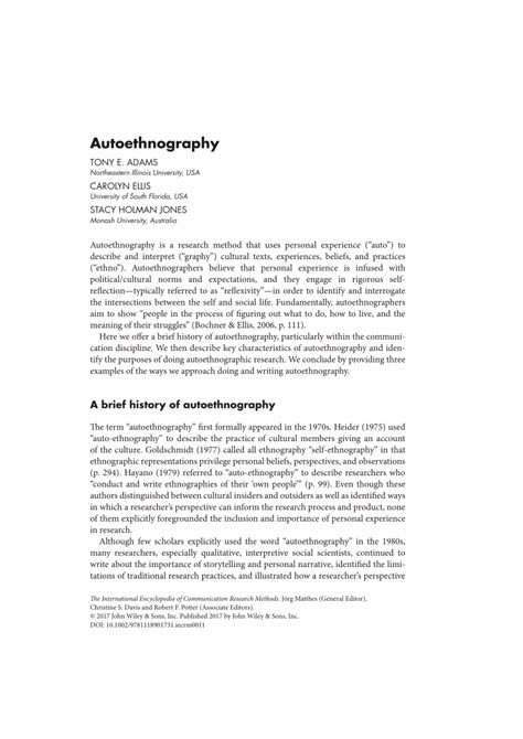 autoethnography