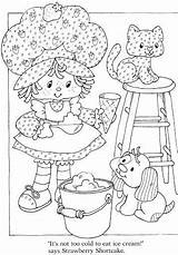 Coloring Pages Shortcake Strawberry Vintage Cartoon Sheets Printable Book Winter 70s Fun Cute Color Kids Cartoons sketch template