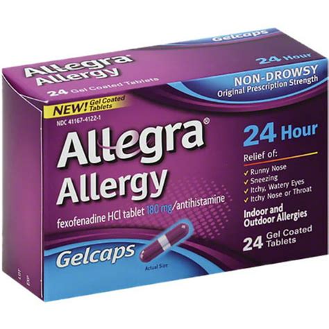 allegra 24 hour allergy gelcaps 24 ea pack of 2