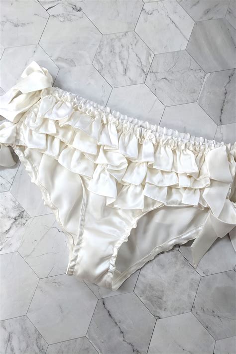 Silk Ruffled Panties As Seen On Gigi Hadid In W Magazine – Angela