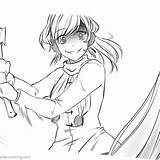Yandere Ayano Aishi Stealth sketch template