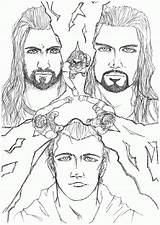 Wwe Seth Rollins Reigns Tapla Orton Randy Ambrose Dean Everfreecoloring sketch template