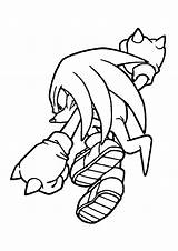 Knuckles Coloring Pages Echidna Getcolorings Knuckels sketch template