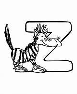 Alphabet Coloring Zebra Abc Letter Animal Activity Color Pages Cartoon Clipart Animals Letters Sheet Primary Print Sheets Cute Pre Printable sketch template