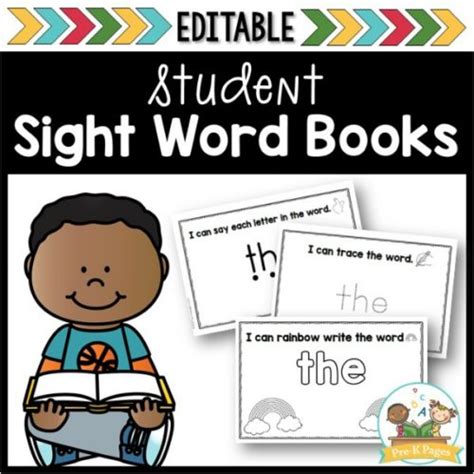 printable sight word books  preschool  kindergarten students