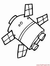 Coloring Satellite Pages Kids Space Small Transport Clipart Kid Clipartbest 84kb sketch template