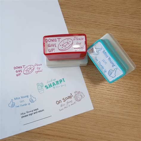 xmm customized stamps teacher stamps teacher gifts etsy