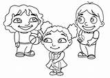 Coloring Pages Children Friends Playing Furreal Group People Kids Getcolorings Colouring Color Getdrawings Colorings sketch template