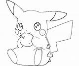 Pikachu Coloring Pages Cute Pokemon Kids Getdrawings sketch template