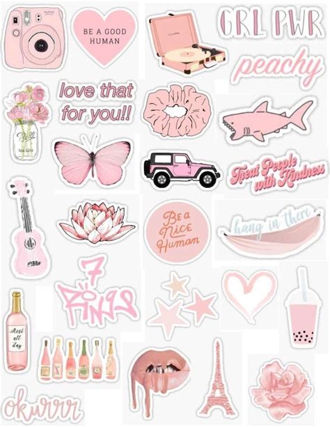cutout aesthetic stickers printable customize  print