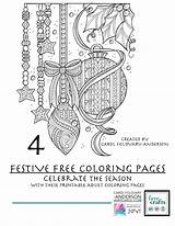 Coloring Pages Printable Holiday Pdf Adults Books Festive Christmas Downloads Adult Ebook Zentangle Favecrafts Mandala Colouring Craft Cover Inside sketch template