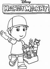 Handy Manny Coloring Toolkit Wecoloringpage Pages sketch template