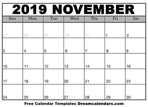 november  calendar  printable  holidays  observances
