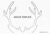 Reindeer Antlers Drawing Template Ears Antler Christmas Clipart Listening Printable Cards Drawings Crafts Templates Print Pattern Outline Card Stencil Craft sketch template
