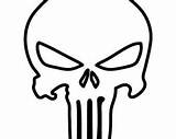 Punisher Skull Stencil Outline Clipart Drawing Coloring Tattoo Pages Template Patterns Skulls Sugar Larger Clipground Choose Board Size Blank Sketch sketch template