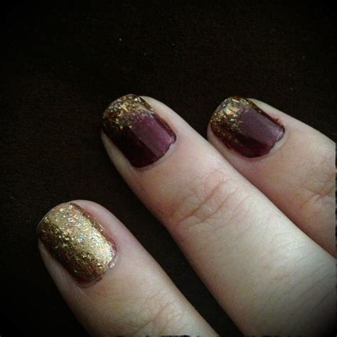 blog    told  awesome amy manicure monday maroon  gold
