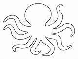 Octopus Outline Clipart Printable Pattern Templates Template Animal Patternuniverse Crafts Ocean Drawing Stencils Craft Patterns Print Applique Sea Use Cut sketch template