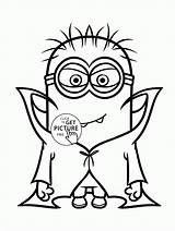 Coloring Halloween Vampire Pages Kids Minion Printables Printable Scary Boys Pdf Girl Minions Drawing Peppa Cool Kid Draw Pig Doll sketch template