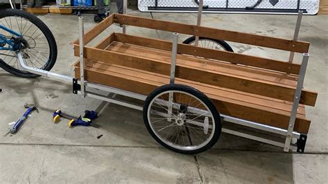 building  bike cargo trailer  wikes diy bicycle kit youtube