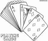Cards Deck Coloring Pages Drawing Playing Getdrawings sketch template