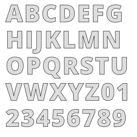 large letter stencils printable alphabet lettering font diy projects patterns monograms