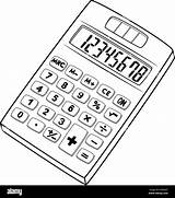 Calculator Drawing Vector Illustration Isolated Cartoon Eps Electronic Alamy Stock Getdrawings sketch template