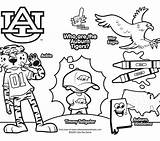Auburn Coloring Pages Football Getcolorings Printable sketch template