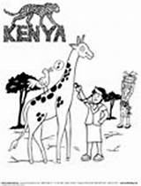 Kenya Coloring Pages Color Found sketch template