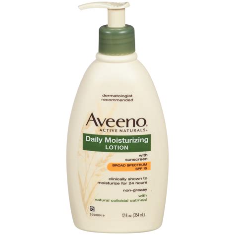 aveeno active naturals lotion daily moisturizing  sunscreen