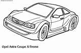 Opel Astra Colorare sketch template