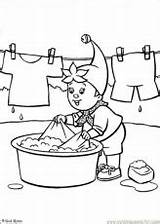 Pages Clothes Coloring Washing Colouring sketch template
