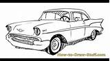 Chevy 57 Bel Draw Chevrolet Air Coloring Step Pencil Drawing Car Cars Sketch 1955 Pages Drawings Challenge Colouring Sketchbook Rod sketch template